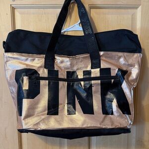 Black and Gold Tote Bag PINK